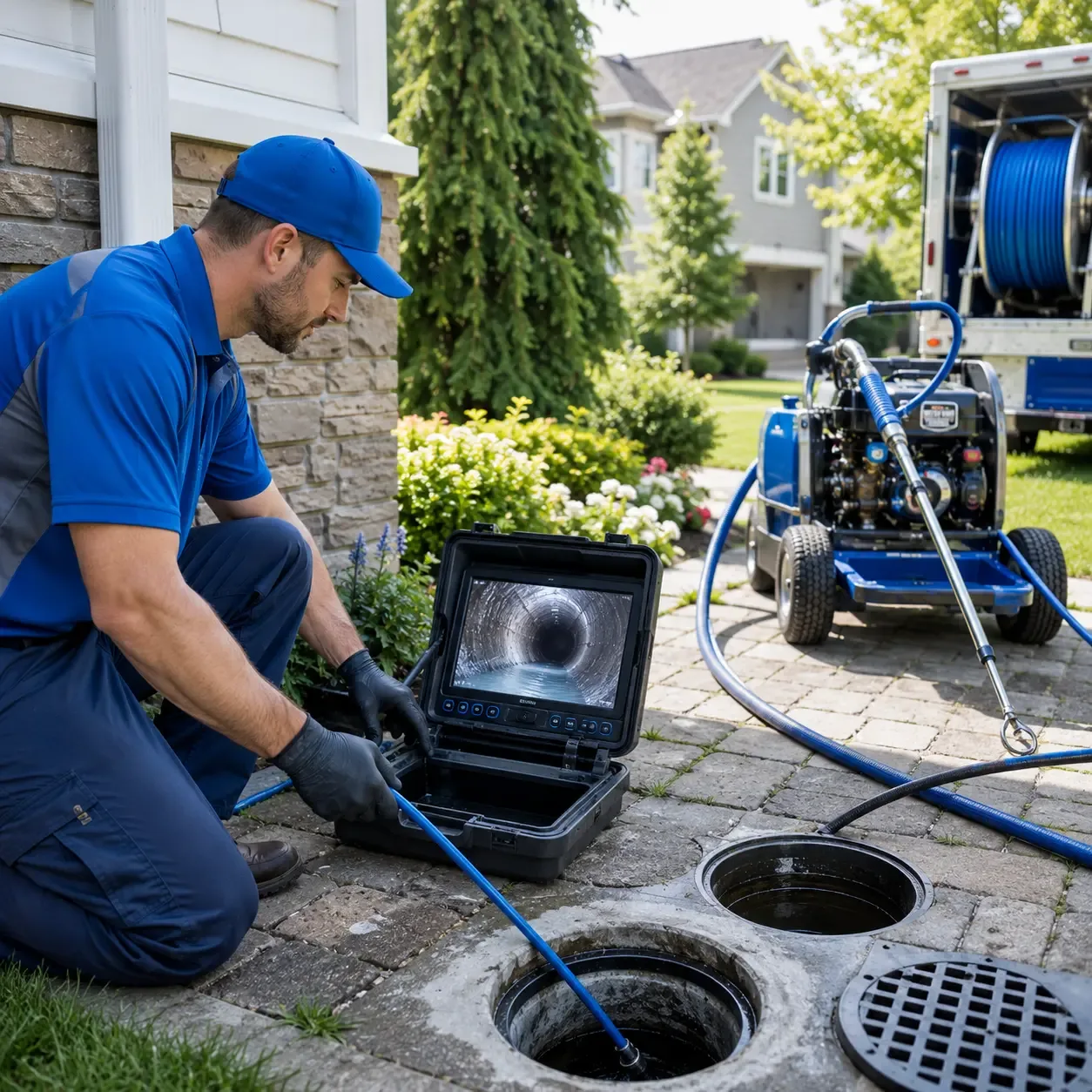 Outdoor drain cleaning professionals serving Hostetter, PA
