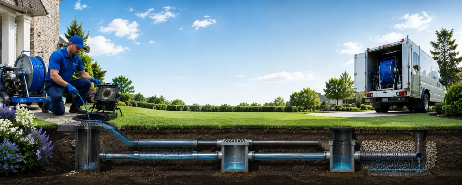 Outdoor drain cleaning information for Hostetter, PA